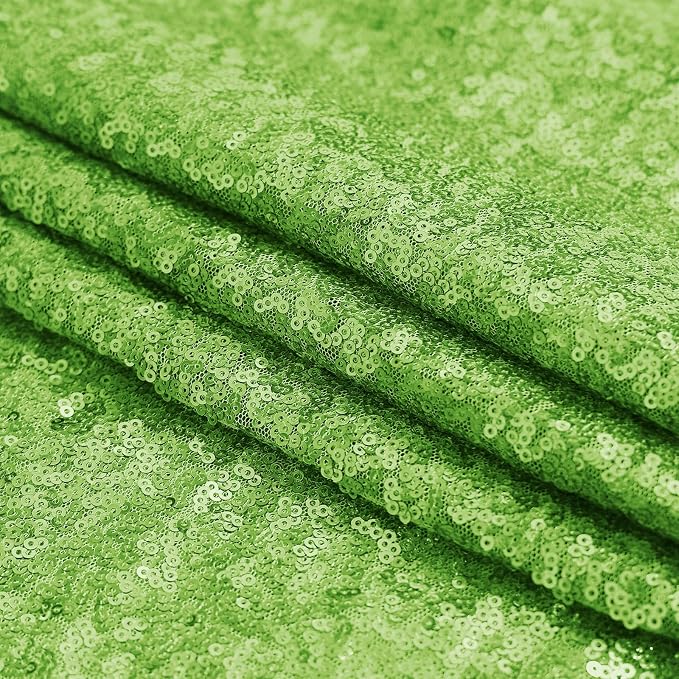 Sugargirl Apple Green Sequin Backdrop Curtain 4FTx8FT Glitter Apple Green Background Drapes Sparkle Photography Backdrop for Party Wedding Birthday Wall Decoration(1 Panel)