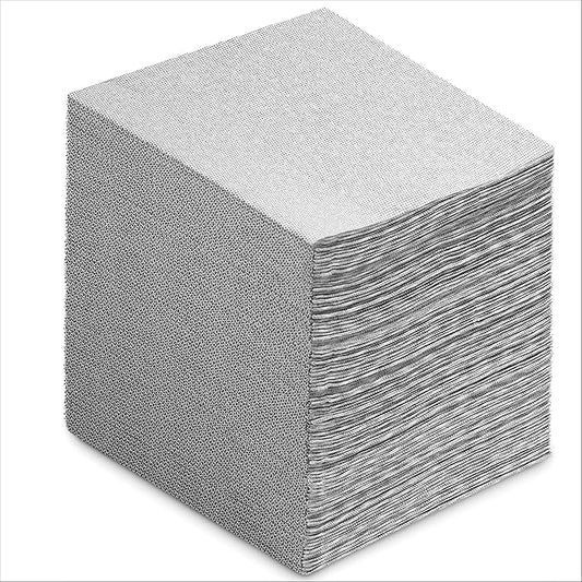 Disposable Cloth-Like Paper Napkins, 200 Pack 13" x 13" Linen-Feel Black Luncheon Napkins For Wedding, Party, Kitchen Or Bathroom