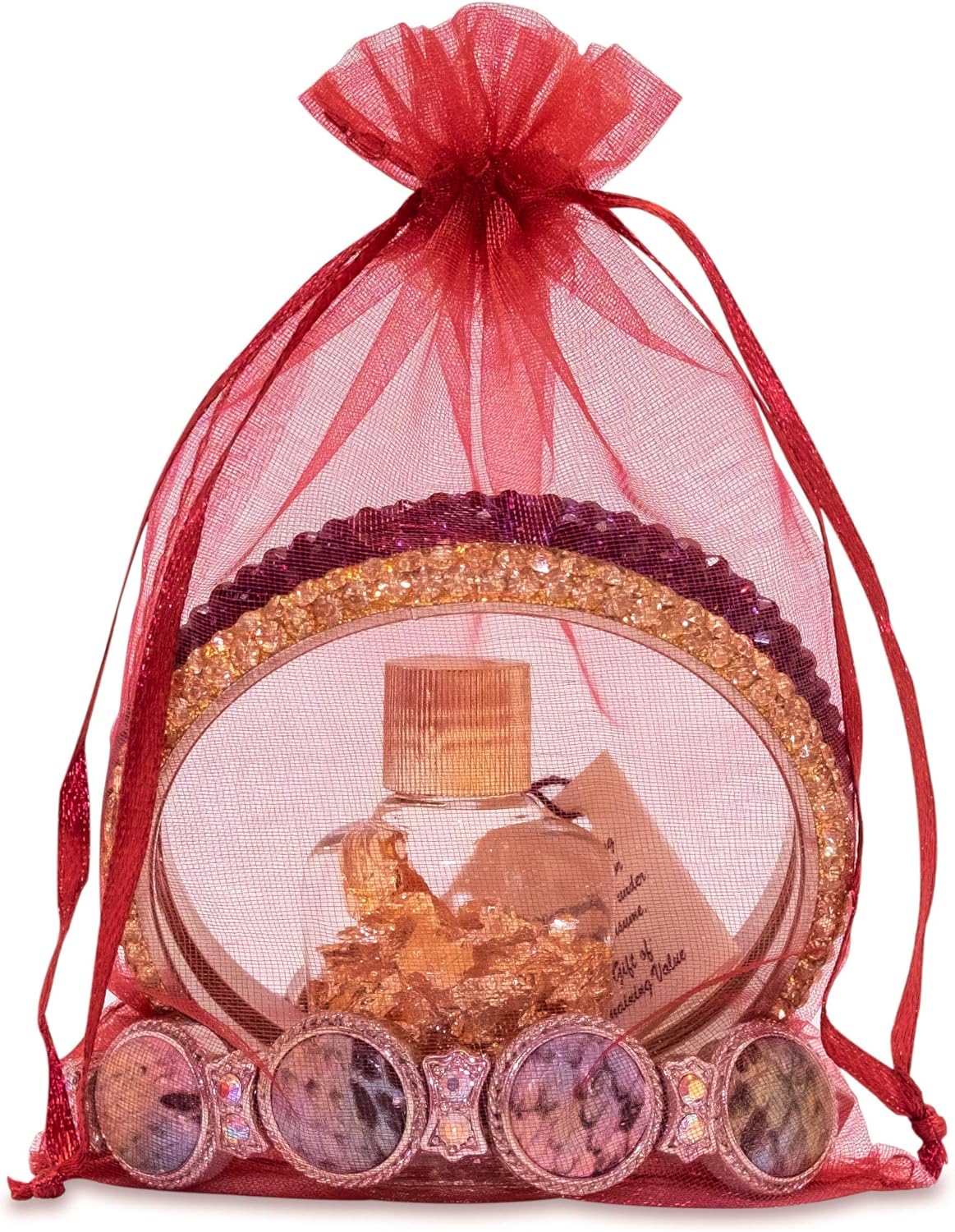 TheDisplayGuys 100-Pack 4x6 Maroon Sheer Organza Gift Bags with Drawstring, Jewelry Candy Treat Wedding Party Favors Mesh Pouch