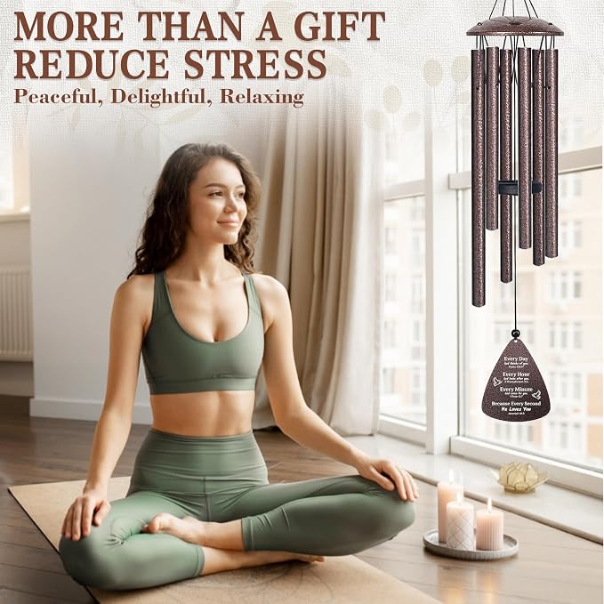 Christian Gifts for Women Men, 32" Wind Chimes with Bible Verse, Religious Gifts for Mothers Day Christmas Birthday, Inspirational Spiritual Gift for Mom Woman Man Pastor Sister Baptism, Home Decor