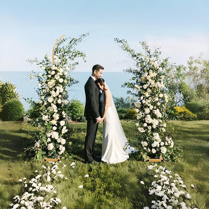 Metal Balloon Arch Stand, Set of 2 Wedding Arch Stand Flower Arch Backdrop Floral Wedding Arches for Ceremony Decorations