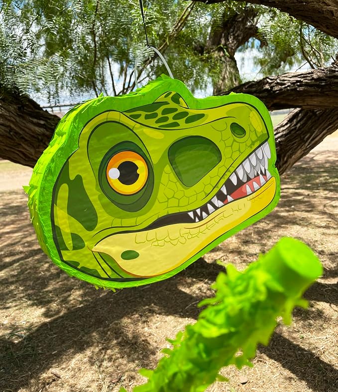 Jergrim Dinosaur Pinata Head, 4 Piece Set, For Jurassic Party Supplies, Dino Parties Decoration, Roar Pinatas, Birthday, Mexican Piñata De Dinosaurio Fits Pinata Stuffers And Dinosaurs Party Favors