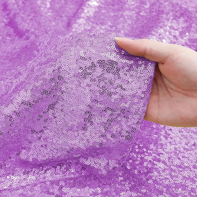 Sugargirl 10 Packs 12 x 72 inches Sequin Table Runner, Glitter Lavender Table Runner for Birthday Party Supplies Wedding Holiday Celebration Event Decorations