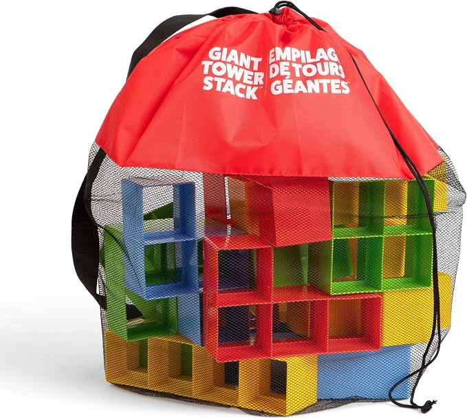 Giant Tower Stack by Relatable - Nappa Award 2026 Winner, The Jumbo Block Game Where You Balance Building Blocks - Ultimate Outdoor Games, Yard Games for Adults & Family Games Challenge, Ages 8+