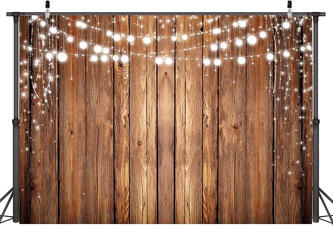 10x10 FT$ Wooden Board Backdrop Large Rustic Wood Background Vintage Brown Floor Photo Props Decorations Polyester for Adults Kids Birthday Banner Baby Shower Portrait Photography Supplies