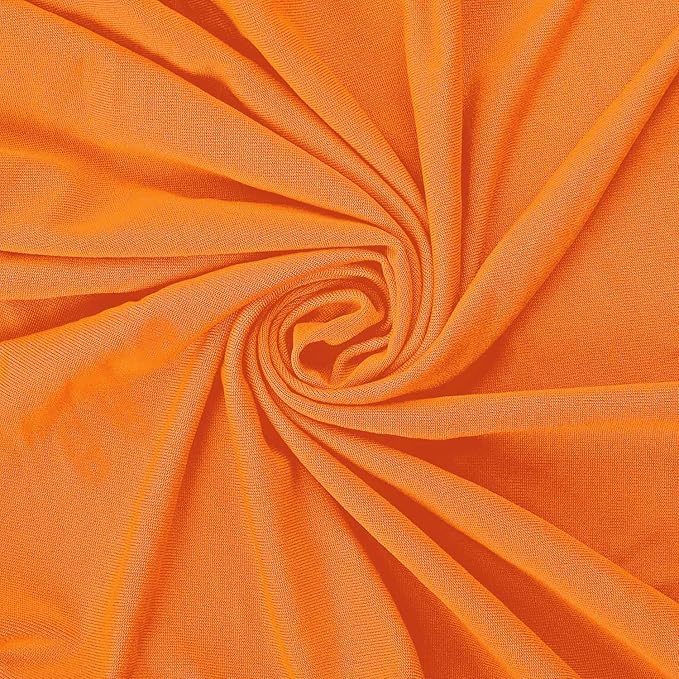Peomeise Stretch Spandex Chair Cover for Wedding Party Dining Banquet Event (Orange, 6)