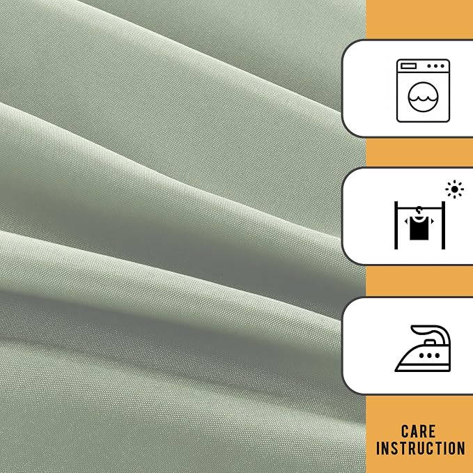 Obstal 2 Pack Table Clothes for 6 Foot Rectangle Tables - Water Resistant Washable Fabric Polyester Rectangle Table Cover Protector for Wedding, Banquet and Trade Shows, 72L x 30W Inches, Sage Green