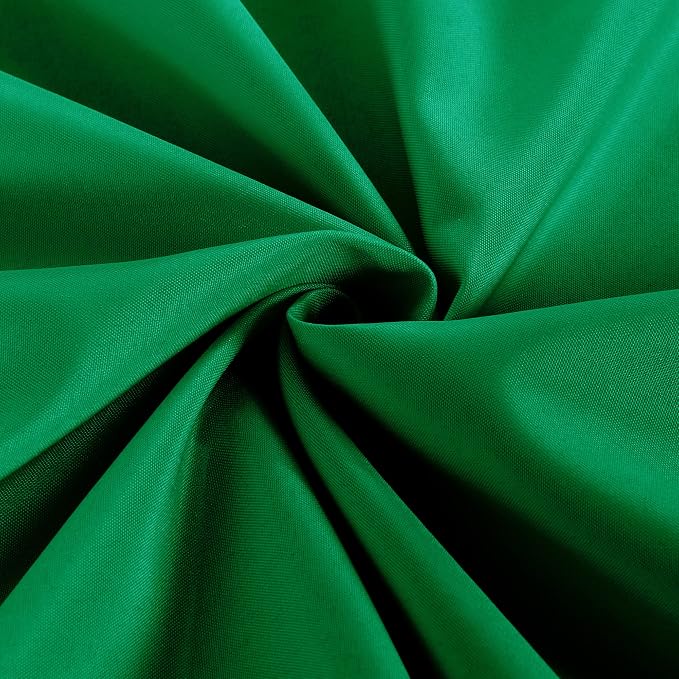 Obstal 2 Pack Green Table Cloths for 8 Foot Rectangle Tables - Water Resistant Washable Fabric Polyester Rectangle Table Cover Protector for Wedding, Banquet and Trade Shows, 96L x 30W Inches