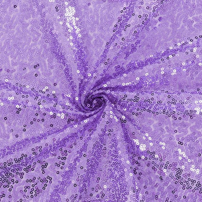 6 Pack Light Purple Sequin Table Runner 12" x 72" Sparkle Table Runner for Baby Bridal Shower Wedding Birthday Party Table Decor (Light Purple)