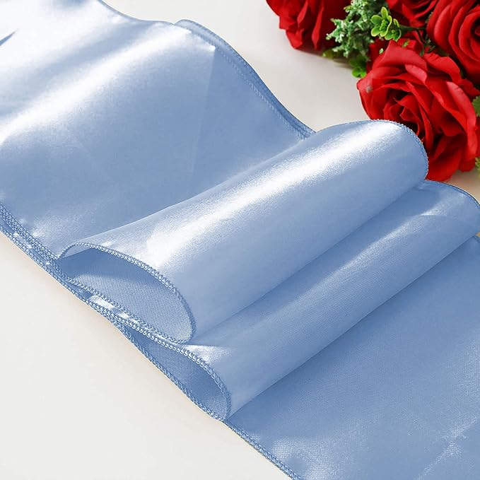Obstal 10 PCS Satin Chair Sashes Bows for Wedding Reception- Universal Chair Cover Back Tie Supplies for Banquet, Party, Hotel Event Decorations