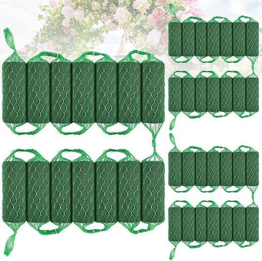 Preboun 14 Pcs Floral Foam Garland 9.2ft Absorption Flower Holder Plant Foam Flower Green Sponge for Wedding Arch Door Tabletop Decoration Arrangement Home Garden Craft