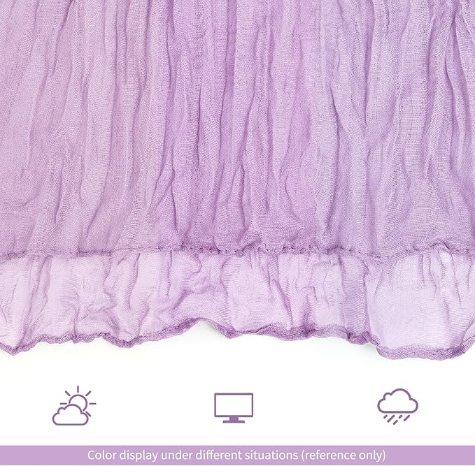 12 Pack Lavender Table Runner 10Ft Cheesecloth Table Runner Rustic Gauze Table Runners Romantic Long Sheer Fabric Cheese Cloth Table Runners for Wedding Party Bridal Baby Shower
