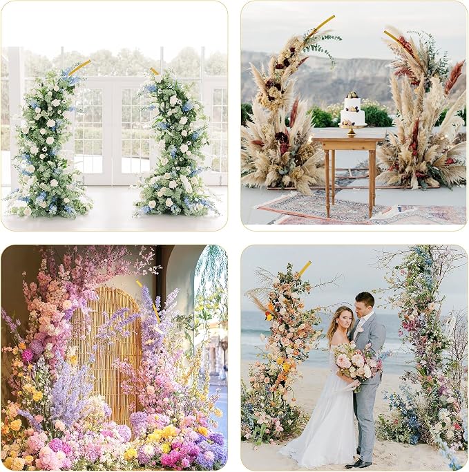 Metal Balloon Arch Stand Backdrop Stand Set of 2 Wedding Arch Stand Flower Arch Floral Arch for Ceremony Wedding Birthday Anniversary Bridal Baby Shower Floral Stand