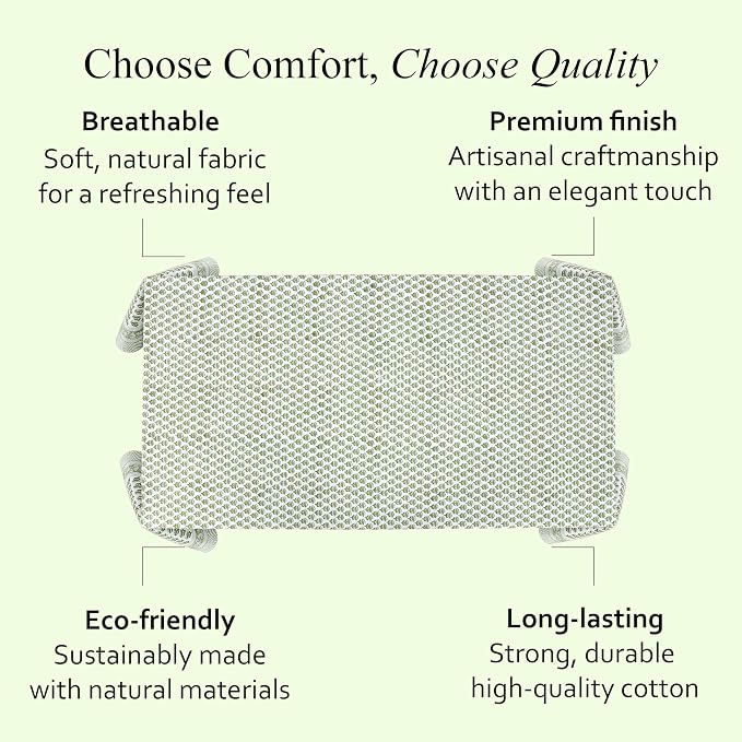 CPC Tablecloth 100% Cotton 70x108 Inch Indian Block Print Rectangle Table Cover, Green Table Cloth for Weddings, Spring/Summer, Barbeque - Emerald Green
