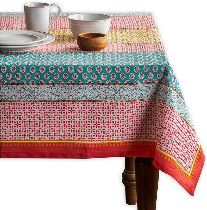 Maison d' Hermine Table Cloth Rectangle Table 100% Cotton 70 x 108 Inches Tablecloth Reusable Decorative for Dining Kitchen Room Farmhouse Party Home Hotel Restaurant Spring Summer - Provence