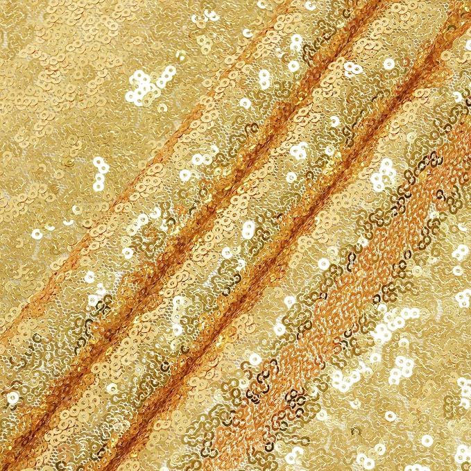 Eternal Beauty Gold Sequin Backdrop, 4x7 Ft Glitter Background Curtains for Mother's Day Shimmer Photography Party Wedding Birthday Back Drop Decor