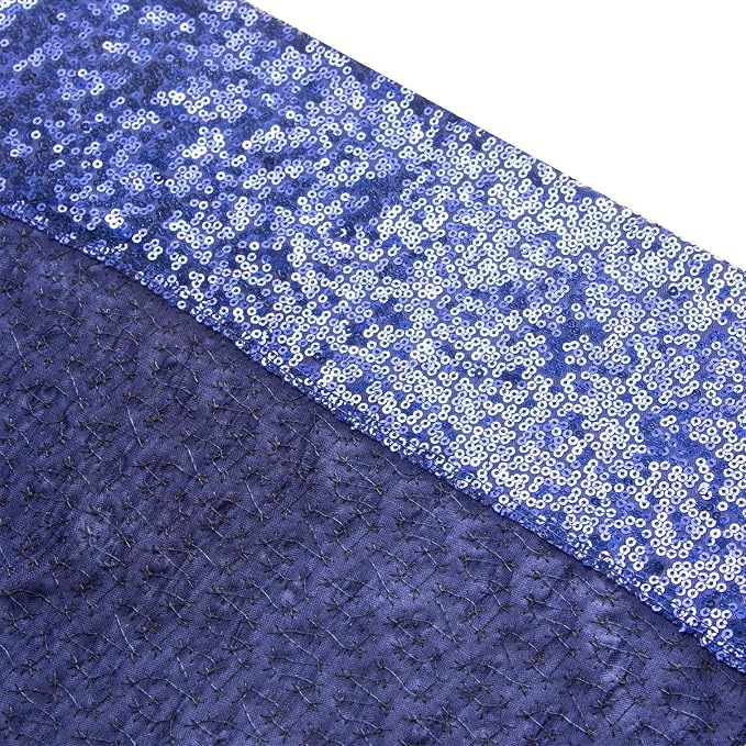 Sequin Backdrop Curtain,Glitter Non-Transparent Sequin Photography Background Backdrop Curtain for Birthday Party Wedding Festival Ceremony 6FTx8FT (Navy Blue)