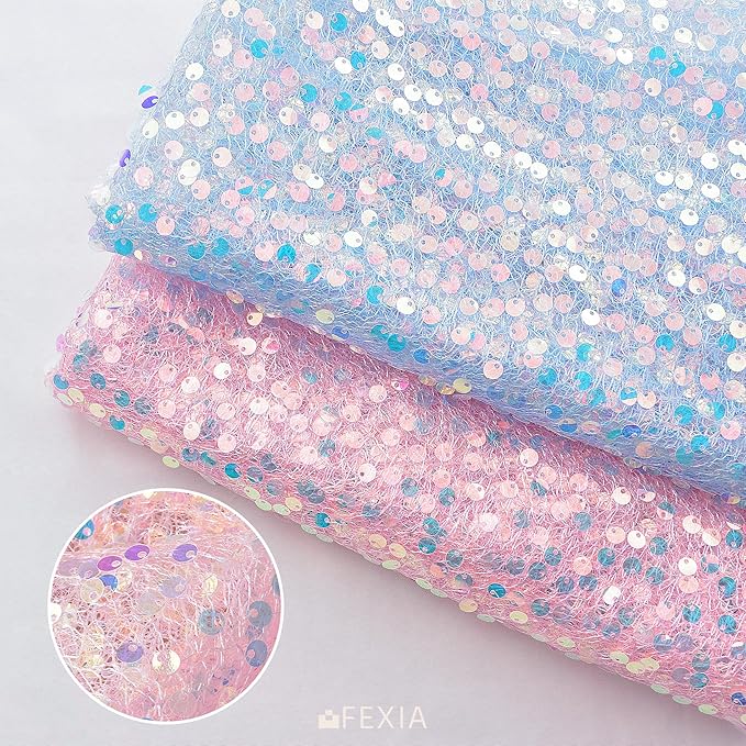 FEXIA Pink Sequin Table Runner 12x72 Inches, Sparkly Blush Table Runner for Wedding Party Shimmer Fabric Table Decoration for Bridal Shower Birthday Baby Shower Ocean Themed Party for Dining Room