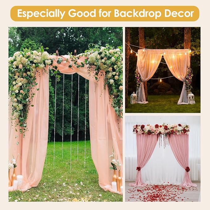 5.2 * 6.56 FT Metal Backdrop Frame Stand, Wedding Decor Flower Arbor Stand, Balloon Arch Backdrop, Golden