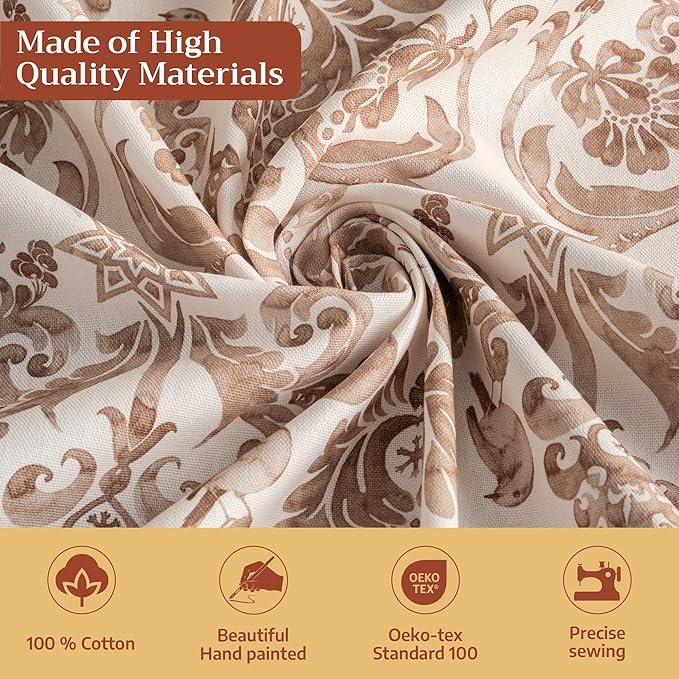 Maison d'Hermine Table Cloth Rectangle Table 100% Cotton 70 x 108 Inches Tablecloth Reusable Everyday Use for Dining Room, Farmhouse, Home, Party, Festive & Wedding - Allure