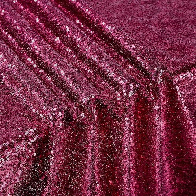 B-COOL Sequin Tablecloth Sparkle Fabric: Rectangle Table Cloth Linen Glitter Cake Table Cloth for Wedding Party Banquet Christmas Birthday 50x80 Inch