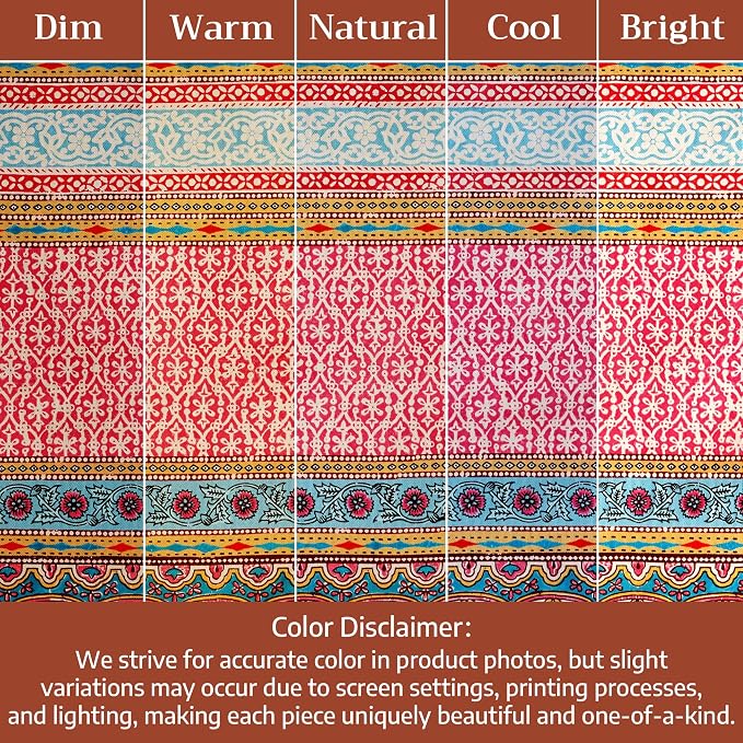 Maison d' Hermine Premium Table Cloth Rectangle Table 100% Combed Cotton 140 x 70 Inches Tablecloth Reusable Decorative for Dining Room, Farmhouse, Home, Party, Festive & Wedding - Lauris
