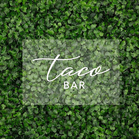 Andaz Press Taco Bar Acrylic Sign, 7.5 x 11 Inch, Stand Included, Signage for Wedding, Bridal Shower, Bachelorette, Engagement, Birthday, Baby Shower, Fiesta, Cinco De Mayo Taco Food Bar Station