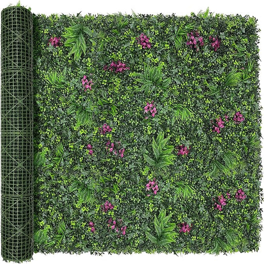 Greenery Grass Wall Boxwood Plant Roll: 80"x120"(67 SQFT) with UV Resistant Green Leaves Faux for Interior Wall, Greenery Backdrop,Garden and Indoor Outdoor Plant Panel Covering Privacy