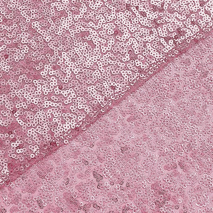Sugargirl Pink Sequin Backdrop Curtain 6 Panels 2FTx8FT Glitter Pink Background Drapes Sparkle Photography Backdrop for Party Wedding Birthday Wall Decoration
