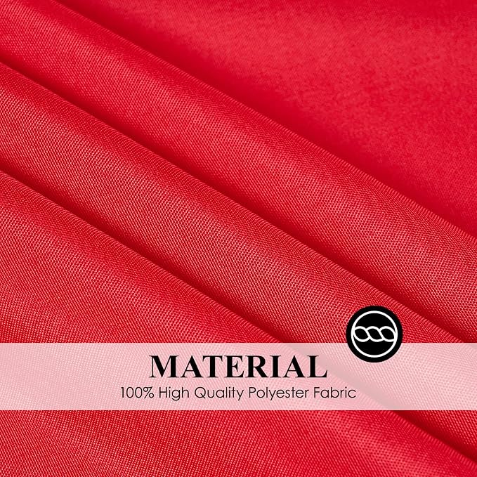 Round Tablecloth 120 Inch Tablecloth 2 Pack Red Table Cloths Washable Decorative Linen Polyester TableClothes Cover for Dining Table Banquets Buffet Parties and Wedding