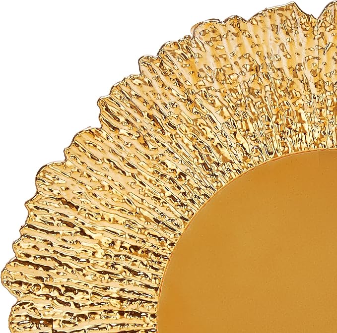 13 Inch Multi-Pack Bulk Round Plastic for Dinner Charger Plates | 24P Plastic Charger Plates,Elegant Table Decor for Weddings Events Parties Receptions Birthdays Anniversaries Holidays