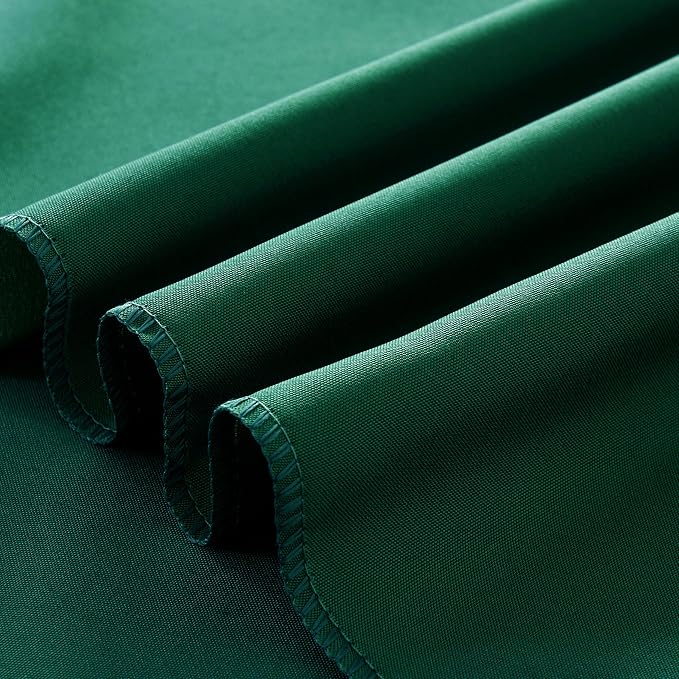 2-Pack 60x60 inch Blackish Green Table Cloths, Solid Stain and Wrinkle Resistant Tablecloth, Premium Plain Weave Polyester Fabric Rectangle Table Linen Covers for Hotel, Banquet