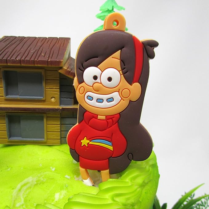 Gravity Falls Deluxe Birthday Cake Topper Set Featuring Gravity Fall Characters and Themed Accessories (Unique Design)