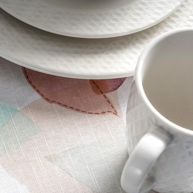 Maison d' Hermine Table Cloth Round Table 100% Cotton 69 Round Inches Tablecloth Reusable Decorative for Dining Kitchen Room Farmhouse Party Home Hotel Restaurant Spring Summer - Summer Picnic
