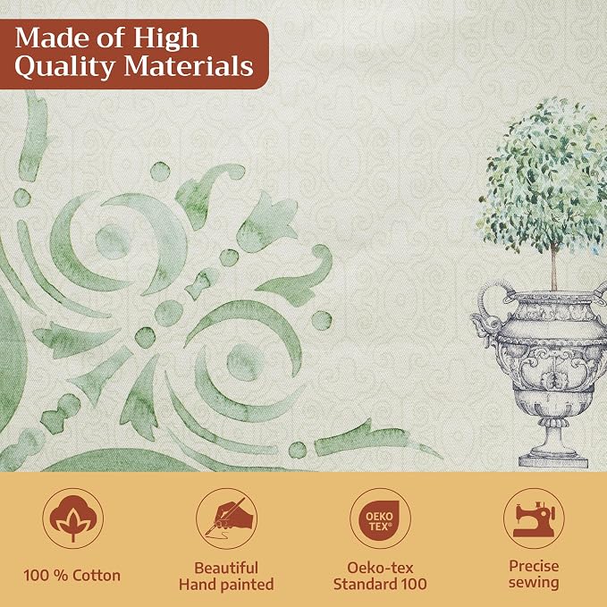 Maison d' Hermine Table Cloth Rectangle Table 100% Cotton 60 x 90 Inches Tablecloth Reusable Decorative for Dining Kitchen Room Farmhouse Party Home Hotel Restaurant Spring Summer - Jardin Du Roy