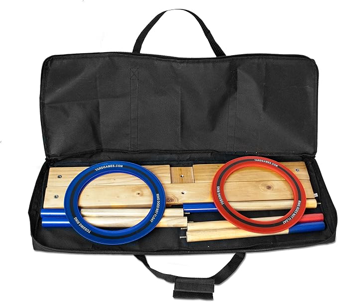 Yard Games Giant Ring Toss with Soft-Touch Tossing Rings and Finished Wood Target