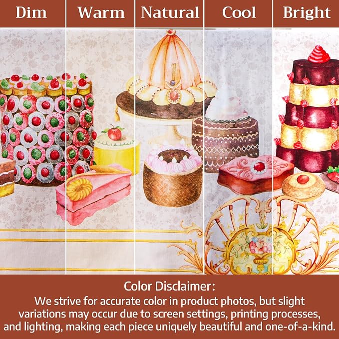Maison d' Hermine Premium Table Cloth Rectangle Table 100% Combed Cotton 140 x 70 Inches Tablecloth Reusable Decorative for Dining Room, Farmhouse, Home, Party, Festive & Wedding - Pastries