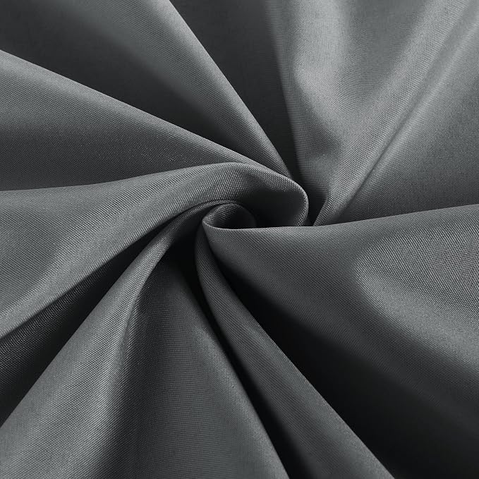 Obstal 2 Pack Table Clothes for 6 Foot Rectangle Tables - Water Resistant Washable Fabric Polyester Rectangle Table Cover Protector for Wedding, Banquet and Trade Shows, 72L x 30W Inches, Dark Grey