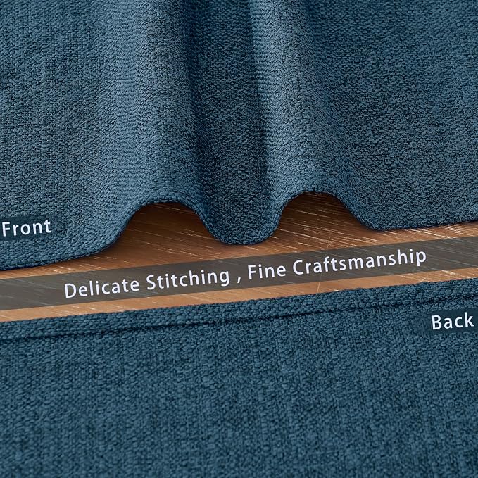 BALCONY & FALCON Placemats Set of 6 Faux Linen Cloth Place Mats Washable Waterproof Wrinkle Resistant Table Placemats for Dining Kitchen Farmhouse Indoor & Outdoor Use(Navy Blue, 13.8”x 17.7”
