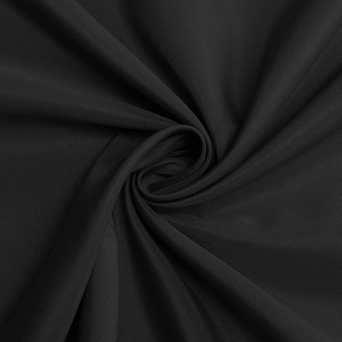 sancua Round Tablecloth 60 Inch Diameter for 20-48 Inch Tables, Water Resistant Spill Proof Washable Polyester Table Cloth Decorative Fabric Table Cover for Dining, Buffet Parties and Camping, Black