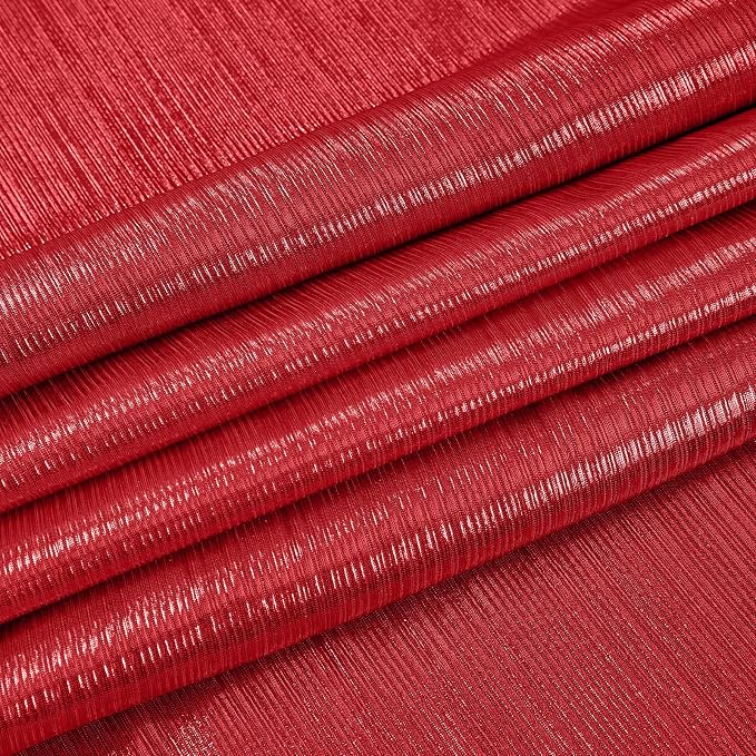 Sequin Photography Backdrop Curtain 4.8FT x 10FT Shimmer Panel 4PCS for Party Decoration Christmas New Year Housewarming Outdoor, Red