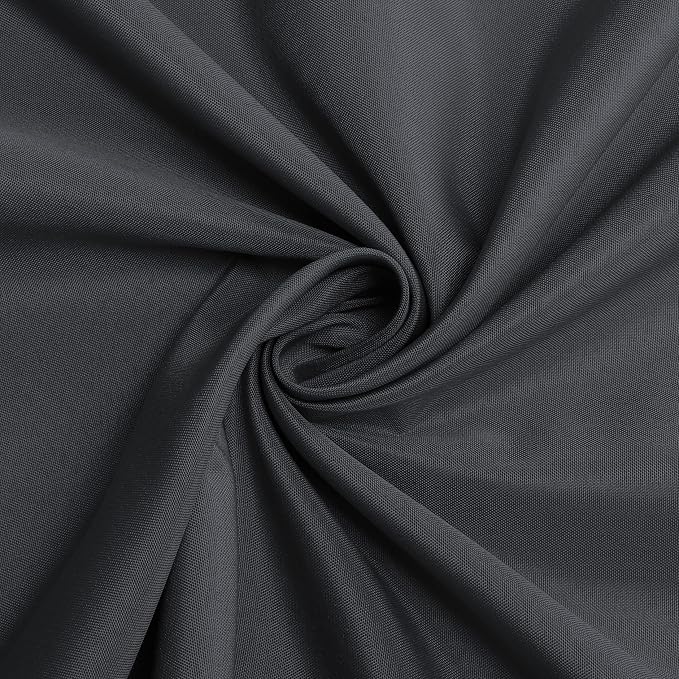 sancua Round Tablecloth - 48 Inch - Water Resistant Spill Proof Washable Polyester Table Cloth Decorative Fabric Table Cover for Dining Tables, Buffet Parties and Camping, Grey