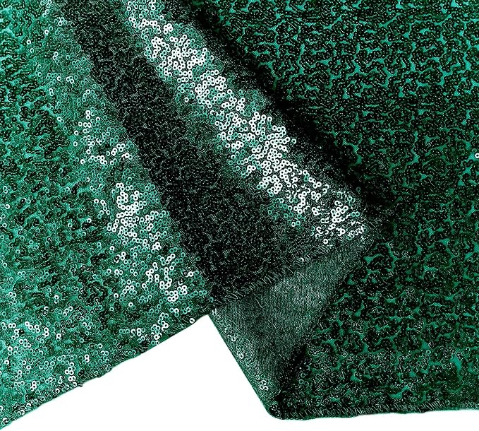 6 Packs 12 x 72 inches Sequin Table Runner, Hunter Green Glitter Table Runner for Birthday Party Supplies Wedding Engagement Baby Shower Holiday Celebration Event Decorations