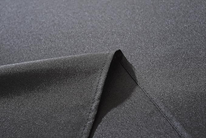 5 Pack Square Tablecloth 70 x 70 Inch Black Tablecloth, Polyester Fabric Washable Table Cloth for Home, Party, Wedding or Restaurant Use.