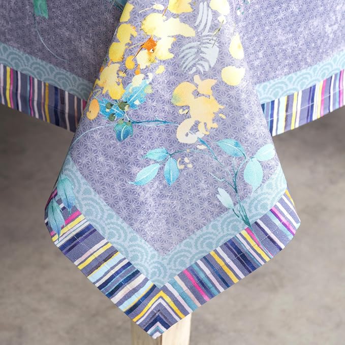 Maison d' Hermine Table Cloth Rectangle Table 100% Cotton 54 x 72 Inches Tablecloth Reusable Decorative for Dining Kitchen Room Party Home Hotel Restaurant Spring Summer - Sweet Rose Lavender - Lush