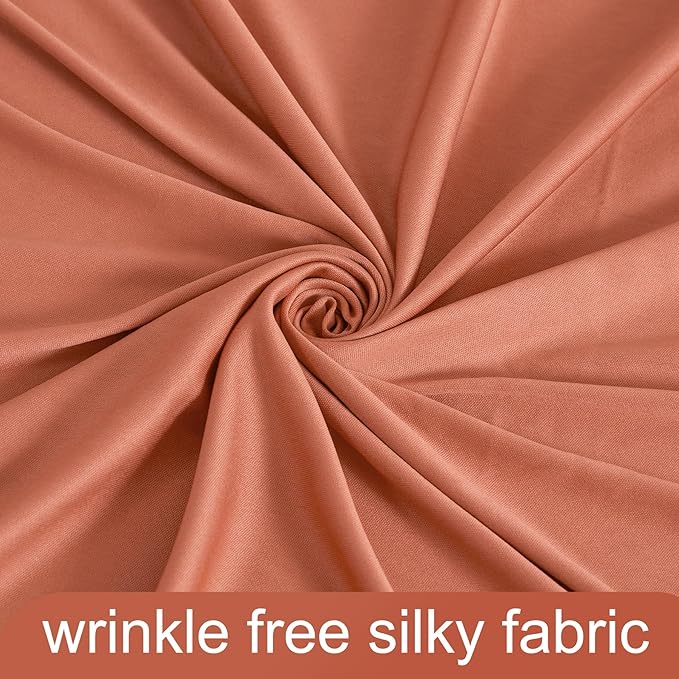 4 Panels Rust Backdrop Curtain for Parties Wedding Wrinkle Free Red Photo Curtains Backdrop Drapes Fabric Decoration for Birthday Party Baby Shower Christmas 20ft(W) x 10ft(H)