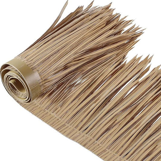 Mexican Tiki Hut Grass Skirting Roof Tiki Bar Grass Duck Blind for Thatch Roofing Bar Decorations Roll Palm Palapa Straw Thatch Roof for Fence Party(Brown,79 x 15 Inch)
