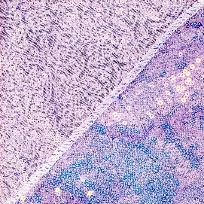 Sugargirl Mermaid Lavender Sequin Backdrop Curtain 2 Panels 2FTx8FT Glitter Mermaid Lavender Background Drapes Sparkle Photography Backdrop for Party Wedding Birthday Wall Decoration
