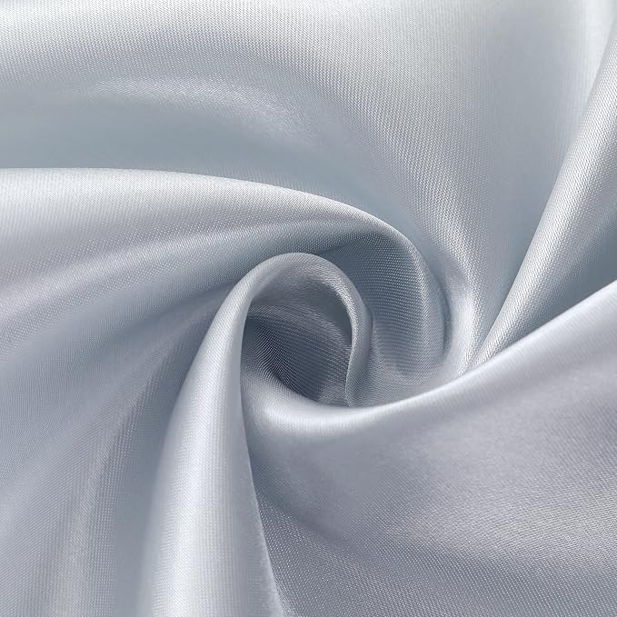 Horbaunal 2 Pack Silver Satin Table Runner 12 x 108 Inch, Smooth Table Runners for Wedding Banquets Birthday Party