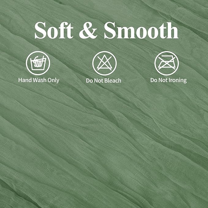 16 Pack 10Ft Cheesecloth Table Runner Sage Green, 20 x 120 Inch Rustic Gauze Boho Cheese Cloth Table Runners Wedding Long Table Runner for Wedding Party Bridal Shower Table Decoration